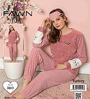 Флисовая молодежная .розовая пижама Велсофт FAWN М