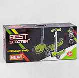 Самокат триколісний Best Scooter Maxi Максі складний, Зелений, фото 7