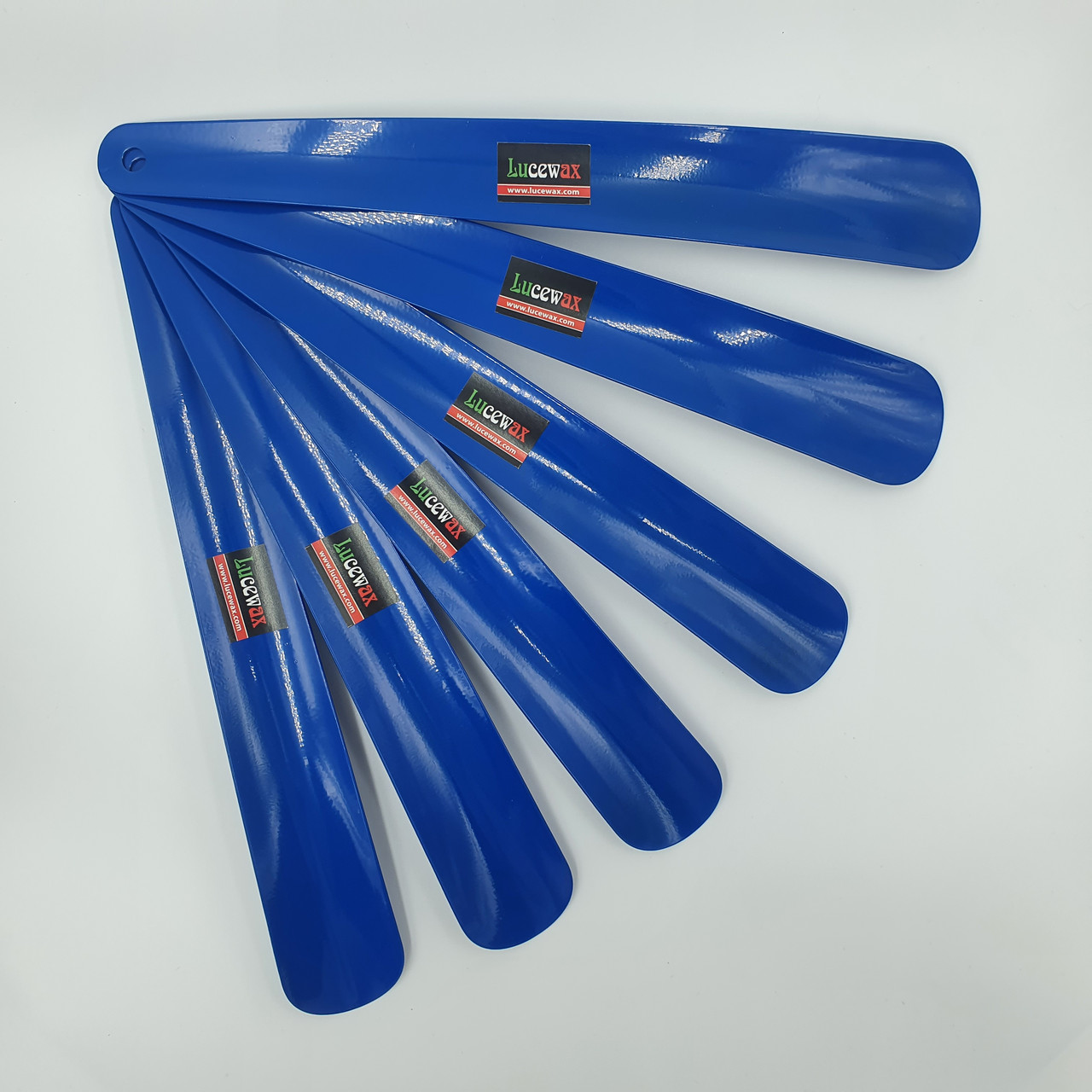 Lucewax ложка рожок для обуви металлическая 30 см синяя - фото 3 - id-p1689860849