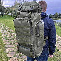 Рюкзак военный тактический туристический 80 - 85 литров армейский рюкзак олива