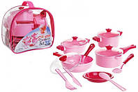 Набор игрушечной посуды "Cooking Set" 25 предметов розовый 1757