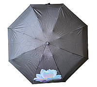 Зонт жіночий механіка чорний з малюнком Nex сумковий, компактний, міні парасольку