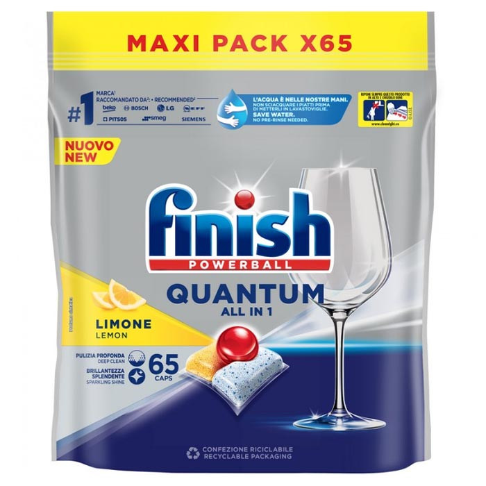 Таблетки для посудомийних машин Finish Quantum All in One Lemon 65 шт