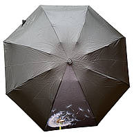 Зонт женский механика чёрный с рисунком Nex сумочный, 8 спиц, компактный, мини зонт, длинна 18 см