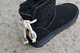 Дитячі зимові уггі Ugg замшеві чорні р29-31, фото 5