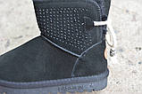 Дитячі зимові уггі Ugg замшеві чорні р29-31, фото 6