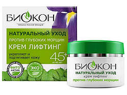 Крем «Ліфтингпроти глибоких зморшок»,50мл. Натуральний догляд ТМ БІОКОН