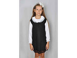 Блуза на дівчинку дл. рук. 110 р.арт.060350525д_белий ТМ ТРИКОМИР