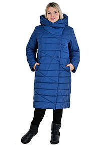 Довга жіноча зимова куртка оверсайз. Теплий жіночий пуховик. Стильне жіноче пальто, розмір від 46 до 72