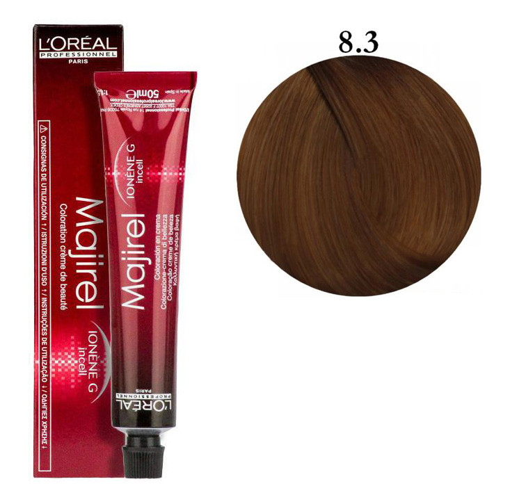 Крем-фарба для волосся L'Oreal Professionnel Majirel №8/3 Темний русявий з мідним відтінком 50 мл