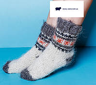 Теплые носки женские карпатские 100% шерсть, носки вязаные шерстяные женские, шерстяные носки ручной работы