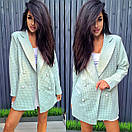 Молодіжний піджак у принт гусяча лапка приталений з ґудзиками (р. 42-48) 9KA1029, фото 5