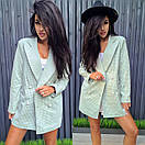 Молодіжний піджак у принт гусяча лапка приталений з ґудзиками (р. 42-48) 9KA1029, фото 6