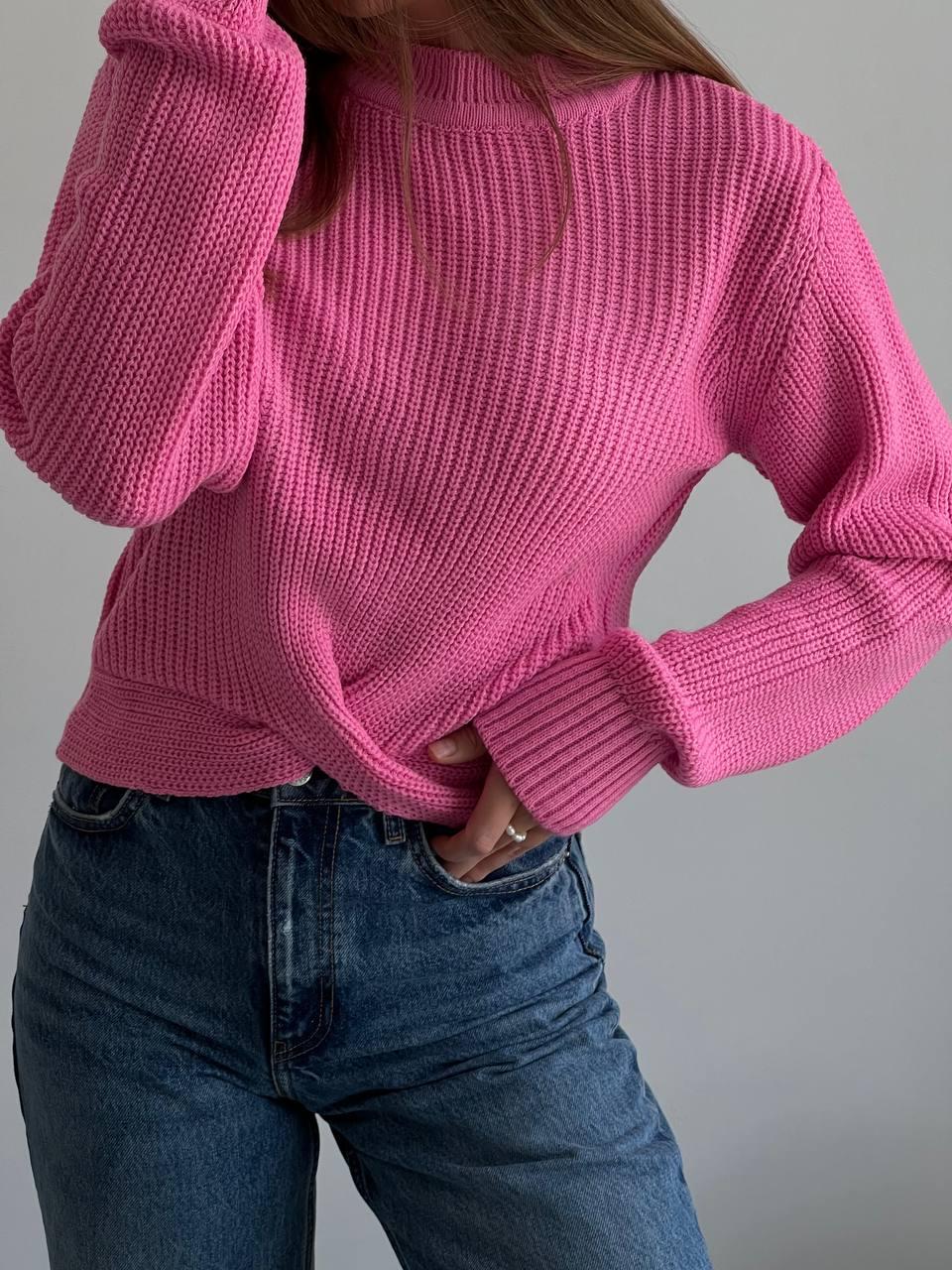 Жіночий в'язаний светр (р. 42-46) 77KF2092, фото 1