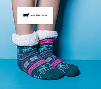 Шкарпетки жіночі з овечої вовни, шкарпетки з хутра овчини, шкарпетки-гетри жіночі з опушкою