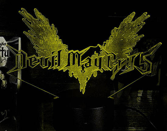 Акриловий світильник-нічник Devil May Cry жовтий tty-n001986, фото 1