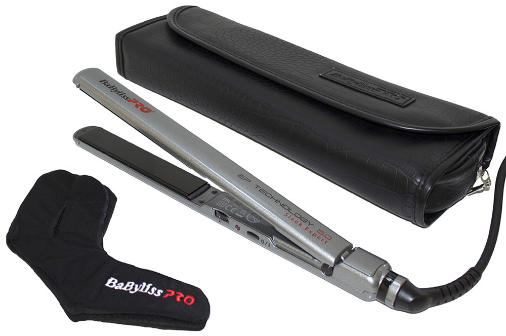 Чорні щипці BaByliss з нанотитановими пластинами і терморегулятором
