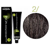 Крем-краска для волос L'Oreal Professionnel INOA Mix 1+1 №2 Schwarzbraun 60 мл