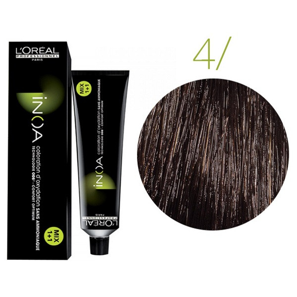 L'Oreal Professionnel Крем-фарба INOA Mix 1+1 №4 – Каштан, 60 мл