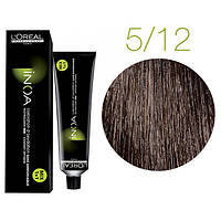 Крем-краска для волос L'Oreal Professionnel INOA Mix 1+1 №5/12 Светлый шатен пепельно-перламутровый 60 мл