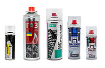 Газ,смазки в аерозоли