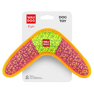 Іграшка для собак WAUDOG Fun "Бумеранг" Ш 24 см Д 14 см рожева