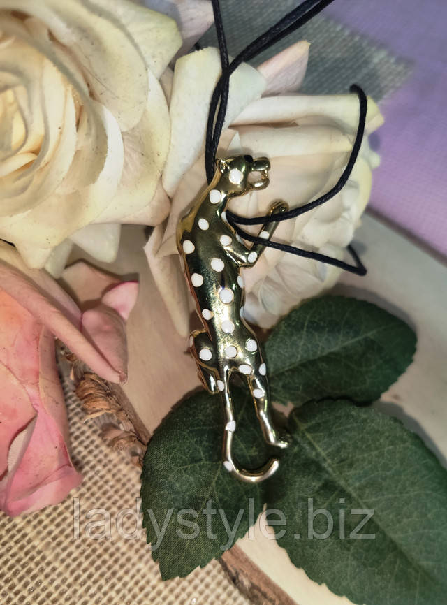 Подвес с леопардом от студии LadyStyle.Biz серьги кольца купить фианиты подарок украшения юбилей новый год