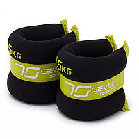 Обтяжувачі-манжети для ніг і рук 7SPORTS Wrist/Ankle Weights ( 2х0,5кг.) ON-1 Black/Green (пара)