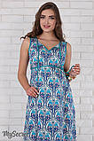Довгий сарафан для вагітних Adele DR-26.091, морська хвиля, розмір М-46, фото 2