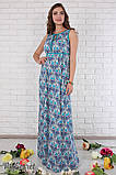 Довгий сарафан для вагітних Adele DR-26.091, морська хвиля, розмір М-46, фото 5