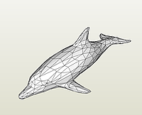 Papercraft фигура Дельфин 3D + Акция