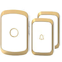 Дверний дзвінок бездротовий з 2-ма кнопками виклику Digital Lion WDB-01-1, до 300 метрів, золотий
