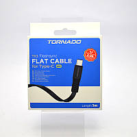 Кабель Tornado TX3 Type-c Flat cable 3A 1M Black