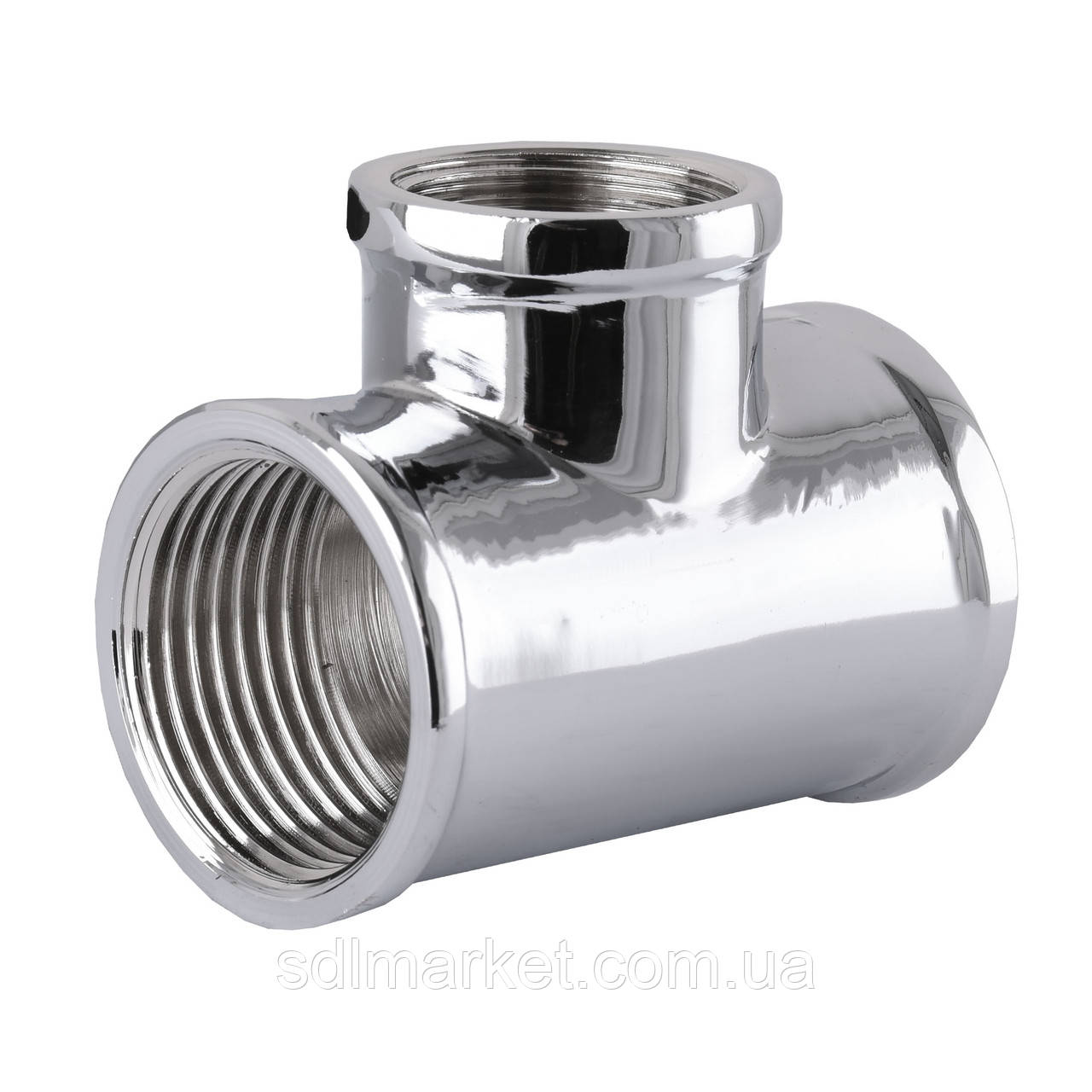 Тройник SOLOMON 3/4 "х1/2"х3/4" ВВ хром 822