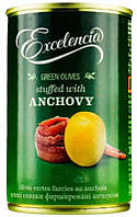 Оливки зелені Excelencia з Анчоусом ж/б 300 г (12 шт.ящ)