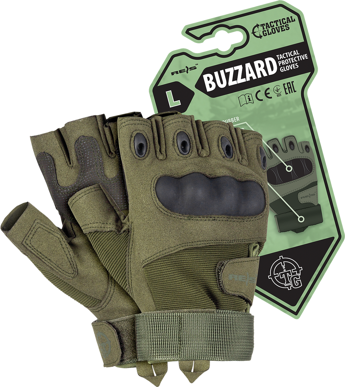 Рукавички тактичні короткопалі REIS TACTICAL GLOVES RTC-BUZZARD