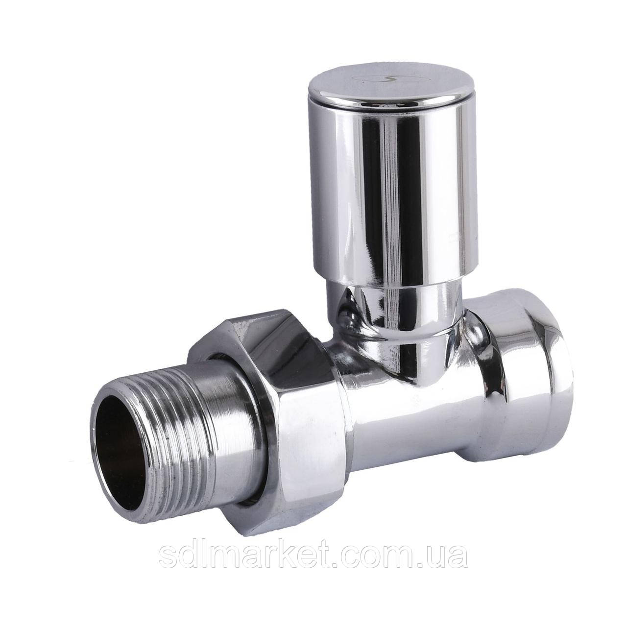 Кран вентильний прямо з американкою SOLOMON 3/4" CHROM 1865 вент