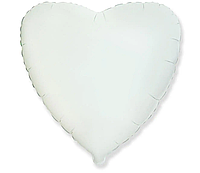 Шар Фольгированный Сердце 18" Белый 45 см Flexmetal (Испания)