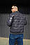 Стьобана чоловіча куртка демісезонна з плащової тканини утеплена однотонна, розміри 46, 48, 50, 52, чорна, сіра, фото 7