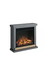 Підлоговий кімнатний електрокамін з порталом, камінокомплект з обігрівом для дому Tagu Hagen сірий, фото 3