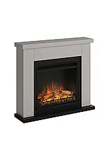 Декоративний підлоговий електрокамін обігрівач з порталом, камінокомплект для дому Tagu Frode світло-бежевий, фото 4