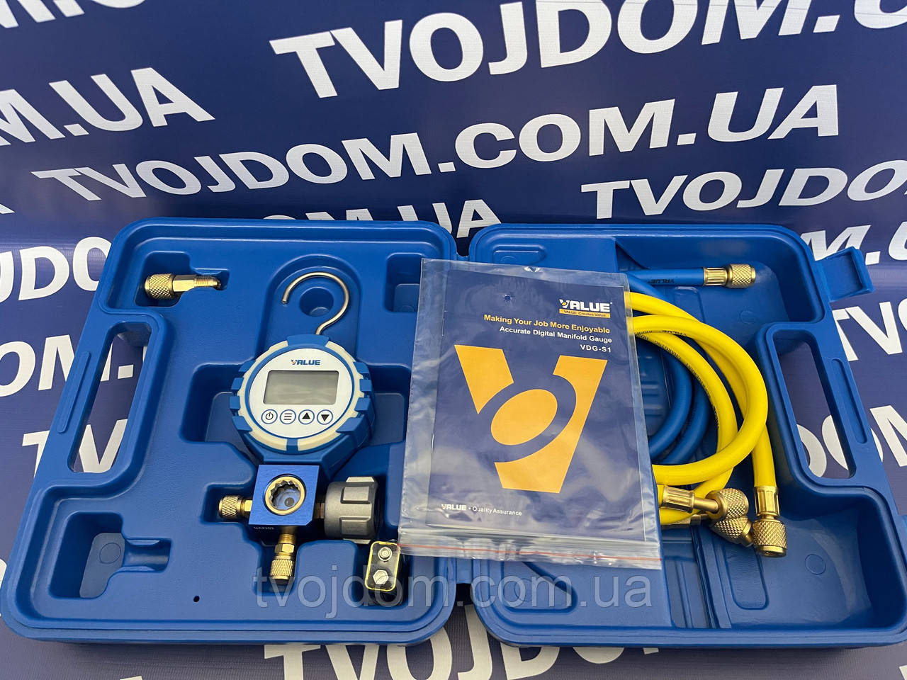 Манометричний колектор 1-о вентильний електронний VALUE VDG-S1 (R22..290.410.134.1234.404.32.407.507), фото 1