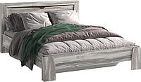 Двуспальная кровать 160 см "Соломия" из ДСП от Мир Мебели (дуб корабельный \ юкон)