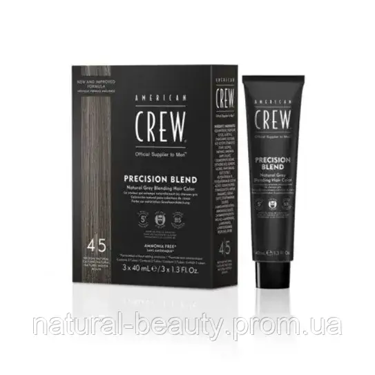 Система маскування сивого волосся рівень 4-5 American Crew Precision Blend Dark 3 x 40 мл