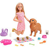 Barbie Newborn Pups HCK75 Лялька Барбі Новонароджені цуценята, фото 3