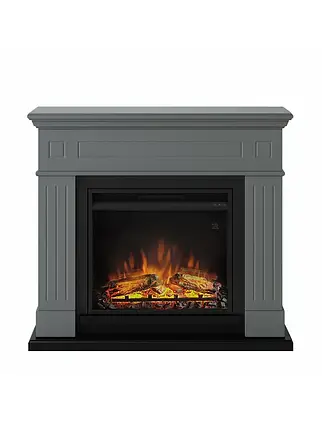 Декоративний підлоговий електрокамін обігрівач з порталом, камінокомплект для квартириTagu Larsen сірий, фото 1