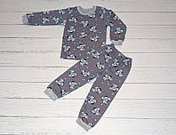 Нежная, мягкая, детская пижама со слониками начёс 98-122