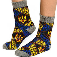 Теплі чоловічі ангорові шкарпетки з Гербом України