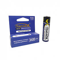 Акумулятор Rablex Li-Ion 18650 з захистом 3.7V 3400mAh для ліхтариків, фото 5