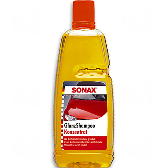 Шампунь для ручного миття автомобіля з блиском (концентрат) SONAX Glanzshampoo Konzentrat, 1 л